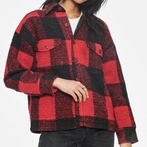 Anine Bing Bobbi Flannel Shirt Jacket Shacket